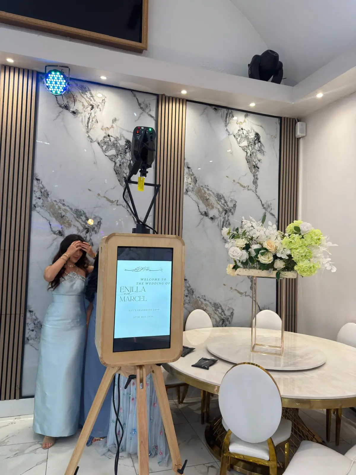 Vintage MoonBooth setup at a London event venue