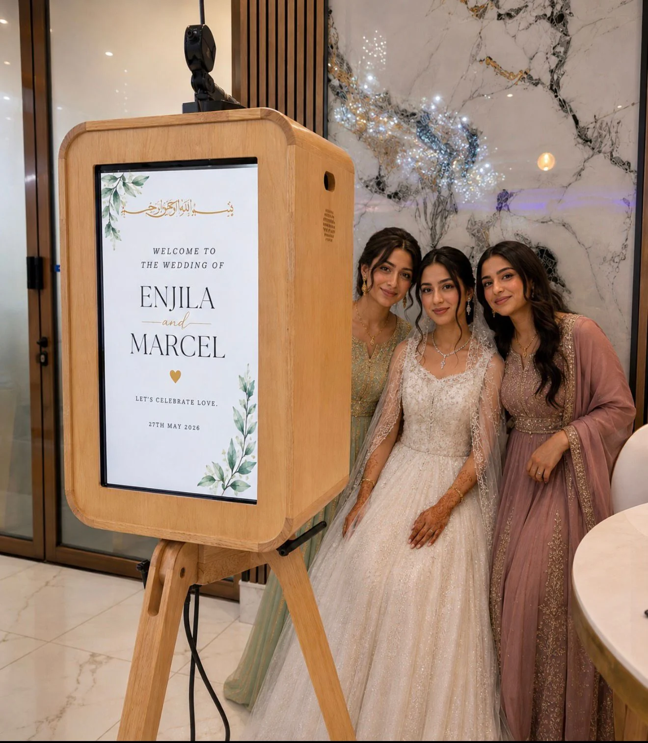 Vintage MoonBooth at a wedding