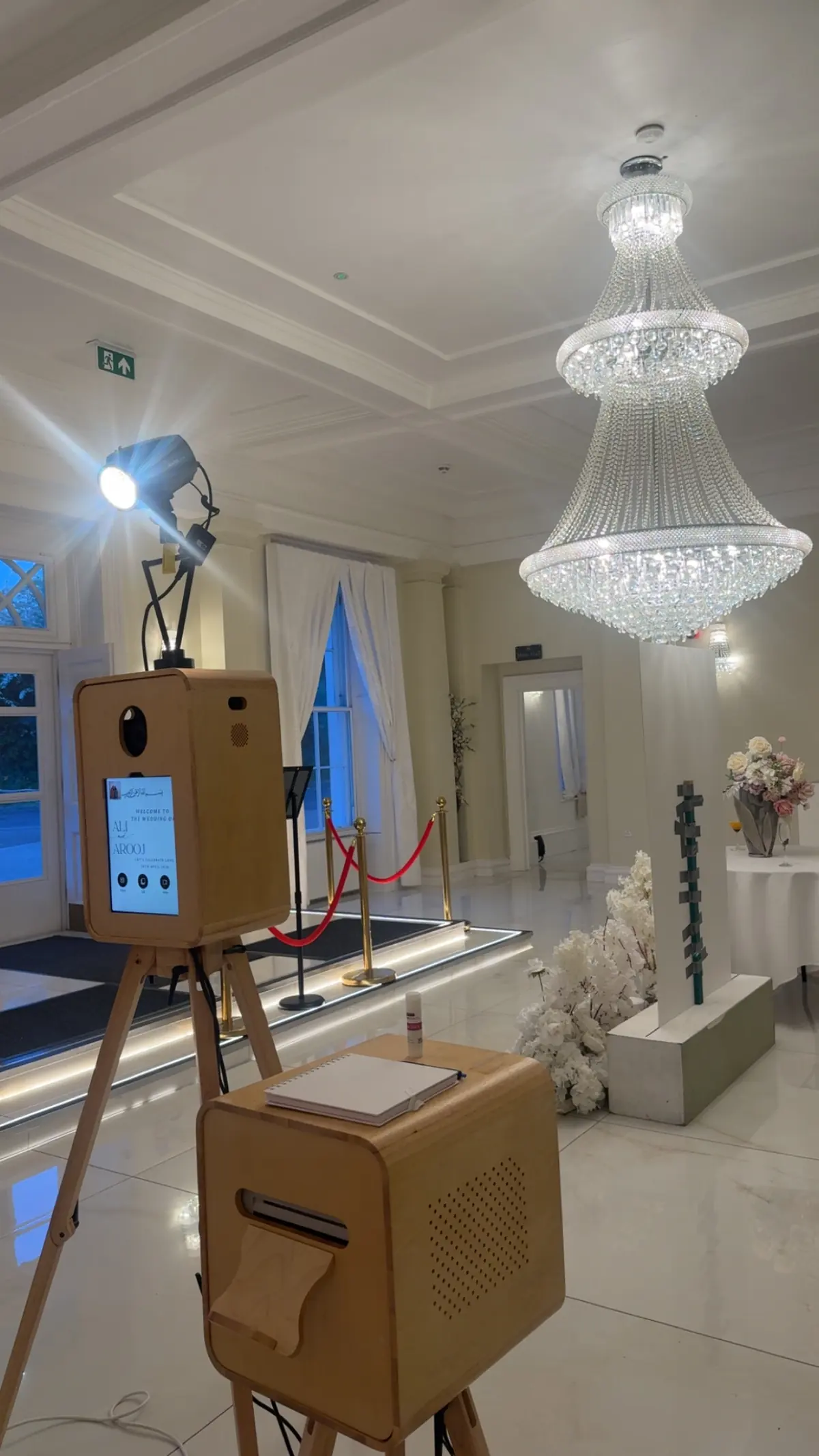 Styled MoonsBooth setup inside an event venue